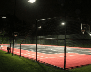 illuminating your sports court is a good outdoor lighting idea