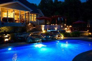 Luxurious Outdoor Lighting Around the Home and in Pool