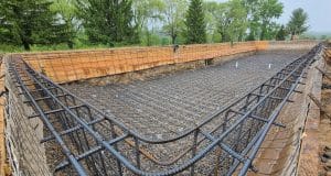 Pool rebar for gunite pool