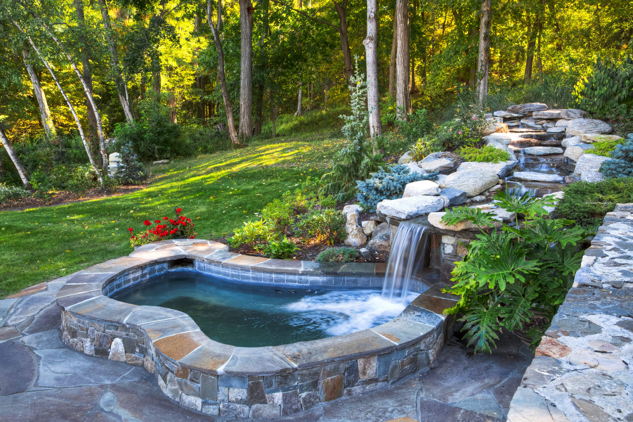 Neave Group's installation of streams bring a sense of calm and natural beauty to your property